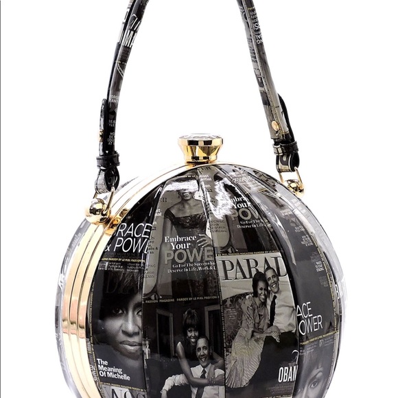 OBAMA Satchel 🦋NWT Magazine Patch Stripe Frame - Picture 2 of 2